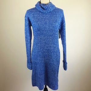 NWT Stitch Drop Heather blue turtle neck knit sweater dress size small